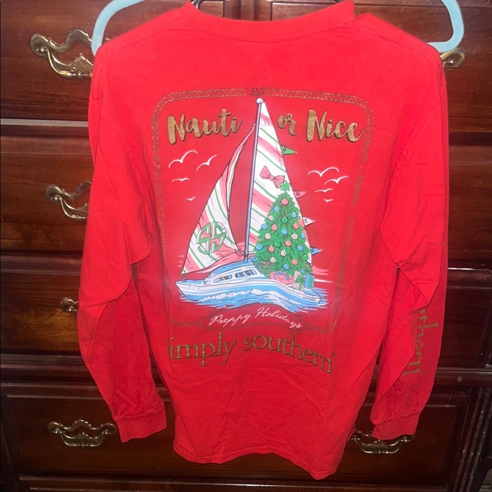 Simply Southern Red Holiday Long Sleeve Shirt
